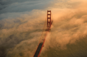 Golden Gate in Clouds